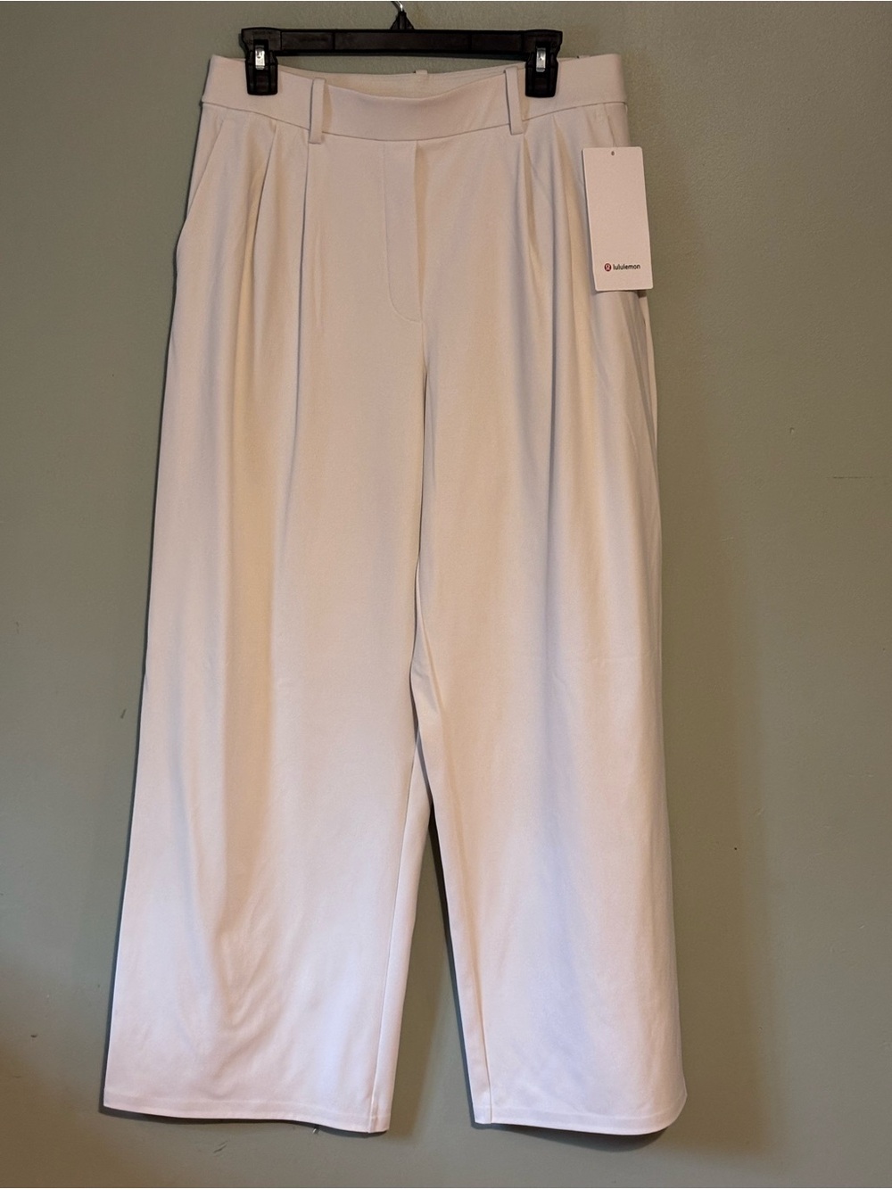Lululemon Daydrift Women's Off-White Wide-Leg Ponte Trousers Size L